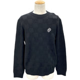 ルイ・ヴィトン LOUIS VUITTON ウールダミエ プルオーバー ノワール HON69W エンベリッシュド ウール メンズ セーター