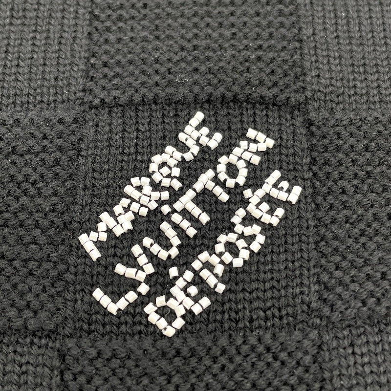 ルイ・ヴィトン LOUIS VUITTON ウールダミエ プルオーバー ノワール HON69W エンベリッシュド ウール メンズ セーター