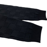 ルイ・ヴィトン LOUIS VUITTON ウールダミエ プルオーバー ノワール HON69W エンベリッシュド ウール メンズ セーター