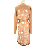 エルメス HERMES 無秩序ツイルレーヌロングカーディガン 4E2831DQ ベージュ シルク レディース カーディガン