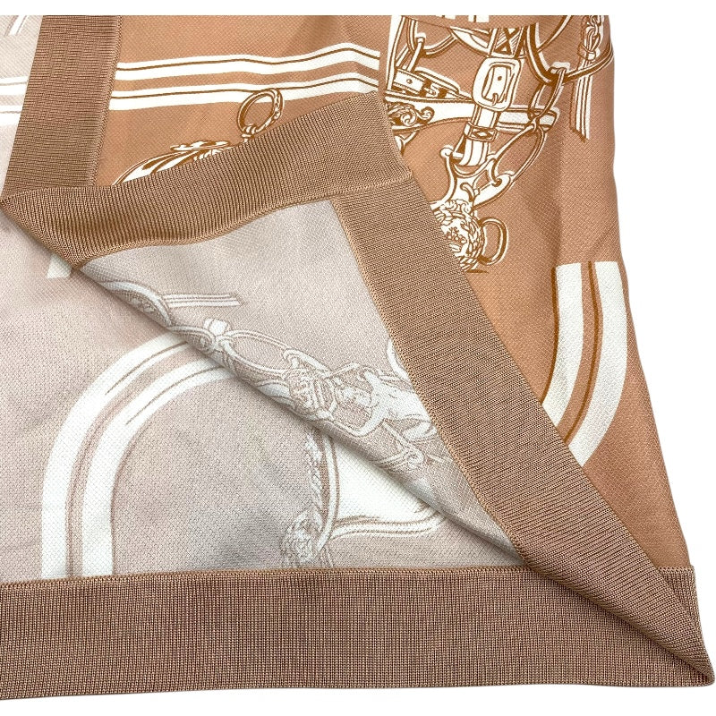 エルメス HERMES 無秩序ツイルレーヌロングカーディガン 4E2831DQ ベージュ シルク レディース カーディガン