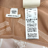 エルメス HERMES 無秩序ツイルレーヌロングカーディガン 4E2831DQ ベージュ シルク レディース カーディガン