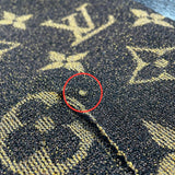 ルイ・ヴィトン LOUIS VUITTON モノグラム総柄タートルネックニットセーター FMKL03 ブラウン ウール レディース セーター