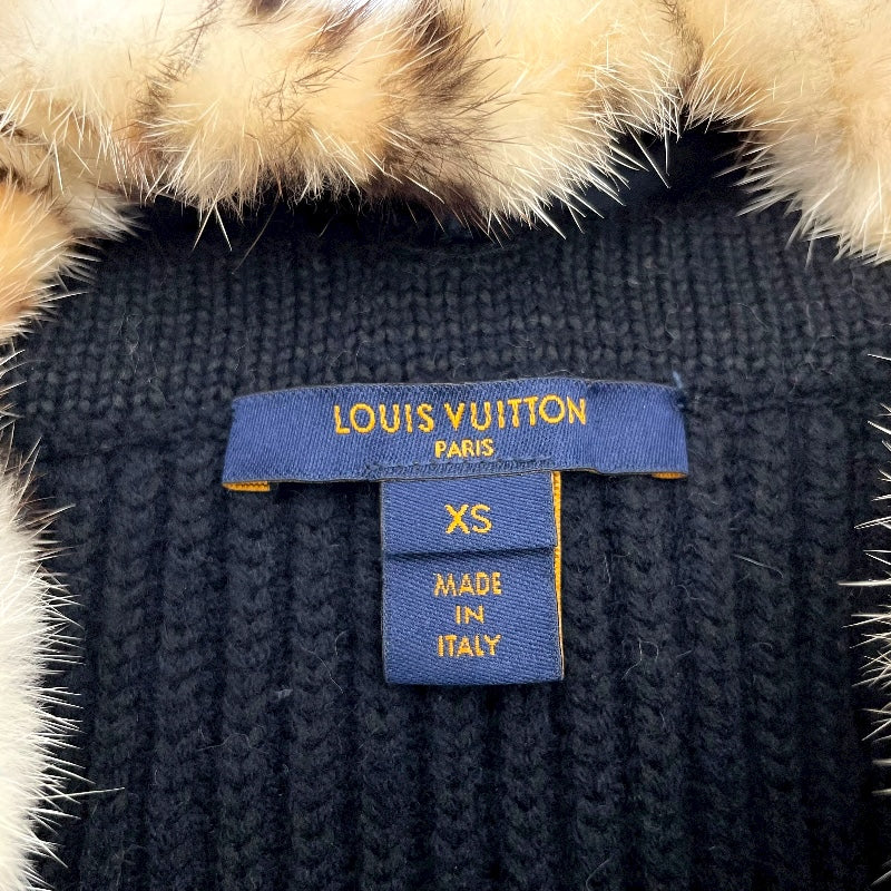 ルイ・ヴィトン LOUIS VUITTON レオパードカラーニットカーディガン FFKC99HWW ブラック ウール レディース カーディガン