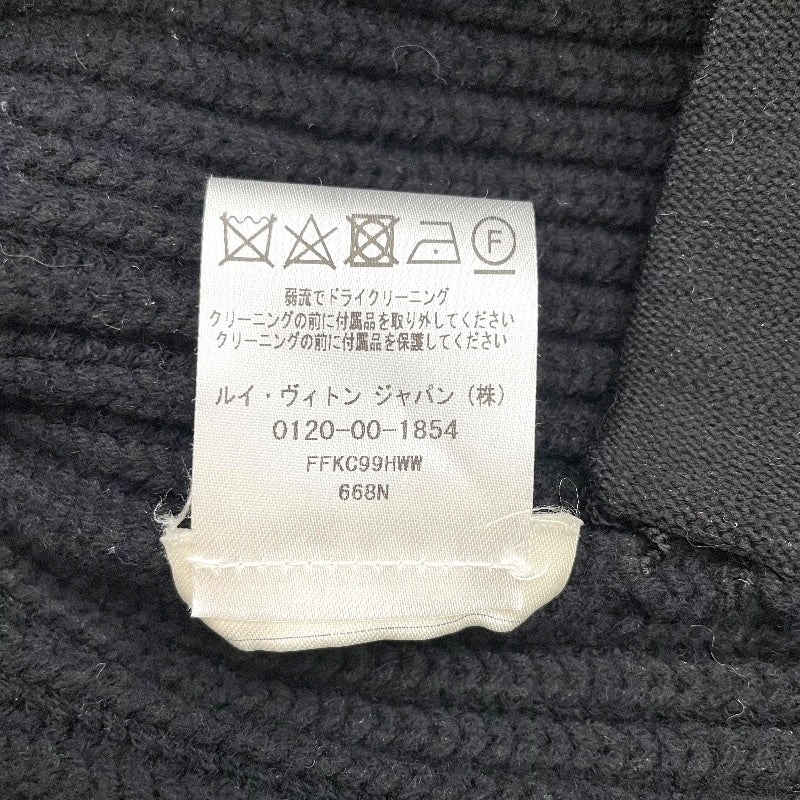 ルイ・ヴィトン LOUIS VUITTON レオパードカラーニットカーディガン FFKC99HWW ブラック ウール レディース カーディガン