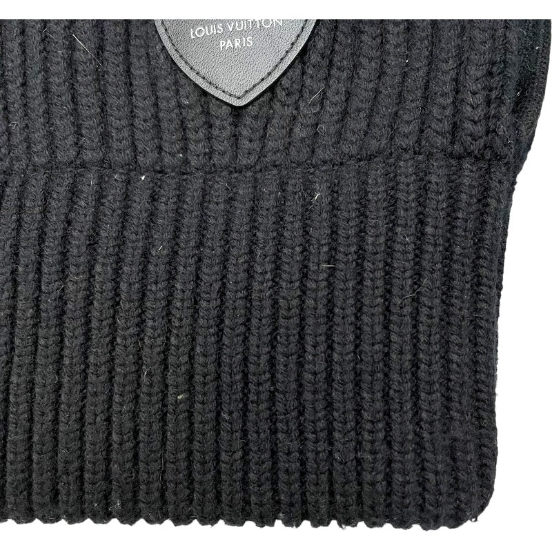 ルイ・ヴィトン LOUIS VUITTON レオパードカラーニットカーディガン FFKC99HWW ブラック ウール レディース カーディガン