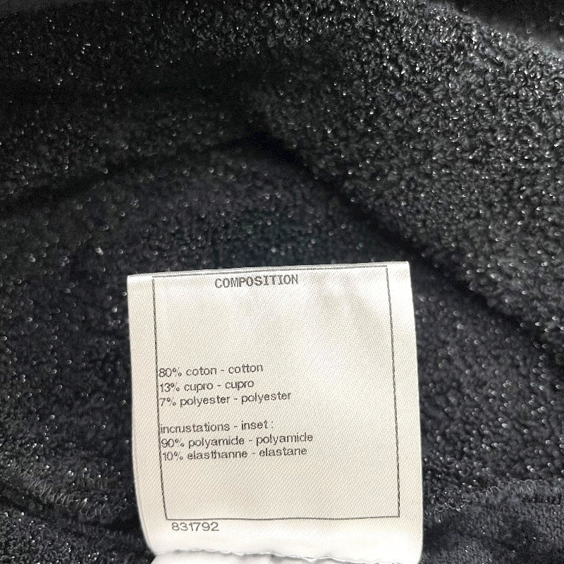 シャネル CHANEL カメリア総柄ラップスカート P59375 ブラック コットン レディース ロングスカート