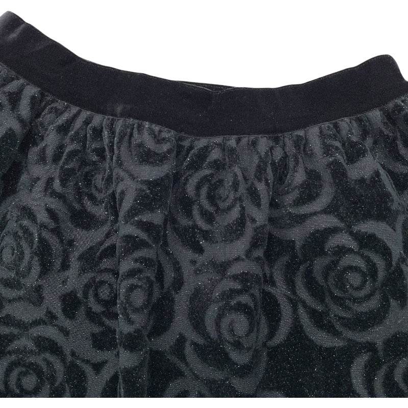 シャネル CHANEL カメリア総柄ラップスカート P59375 ブラック コットン レディース ロングスカート