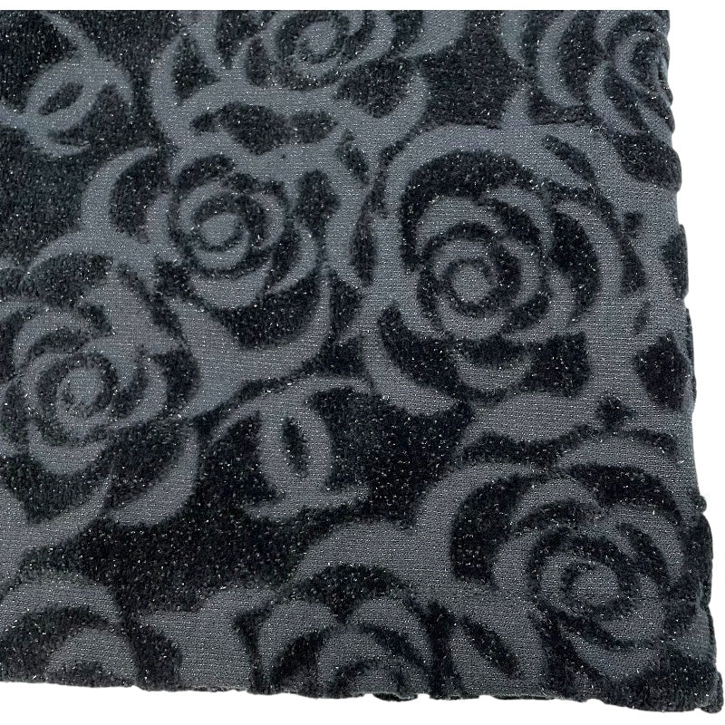 シャネル CHANEL カメリア総柄ラップスカート P59375 ブラック コットン レディース ロングスカート