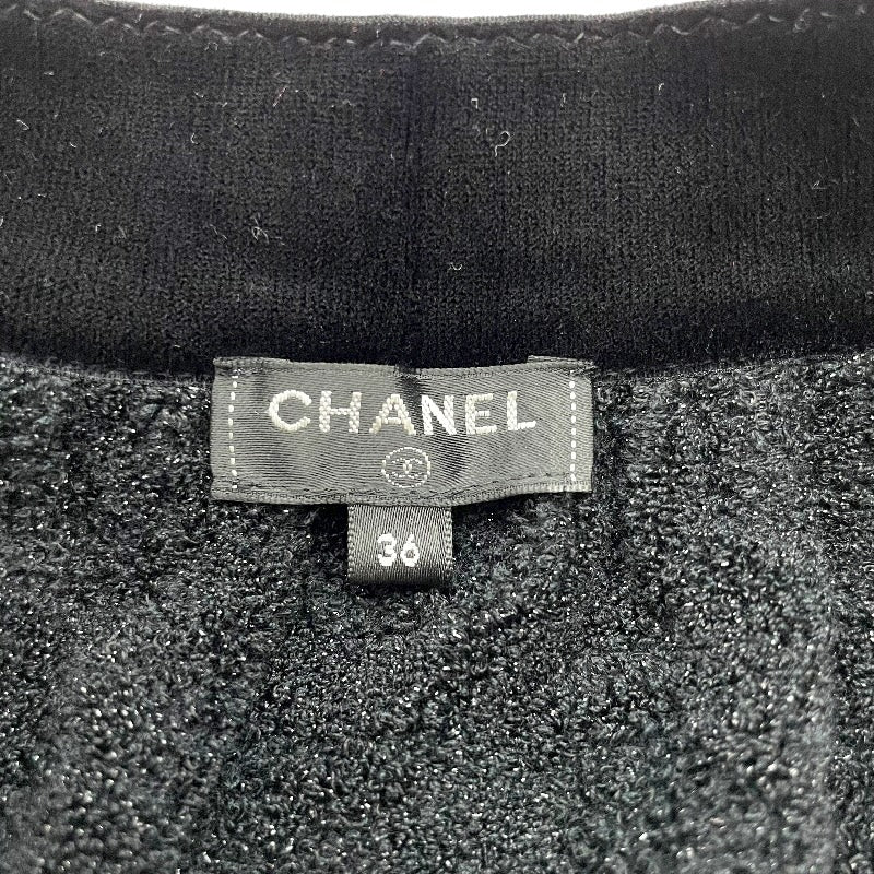 シャネル CHANEL カメリア総柄ラップスカート P59375 ブラック コットン レディース ロングスカート