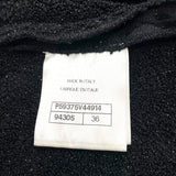 シャネル CHANEL カメリア総柄ラップスカート P59375 ブラック コットン レディース ロングスカート