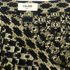 セリーヌ CELINE トリオンフ総柄プリーツスカート 2J075805F ブラック 絹 レディース ロングスカート