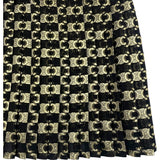 セリーヌ CELINE トリオンフ総柄プリーツスカート 2J075805F ブラック 絹 レディース ロングスカート