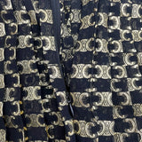 セリーヌ CELINE トリオンフ総柄プリーツスカート 2J075805F ブラック 絹 レディース ロングスカート