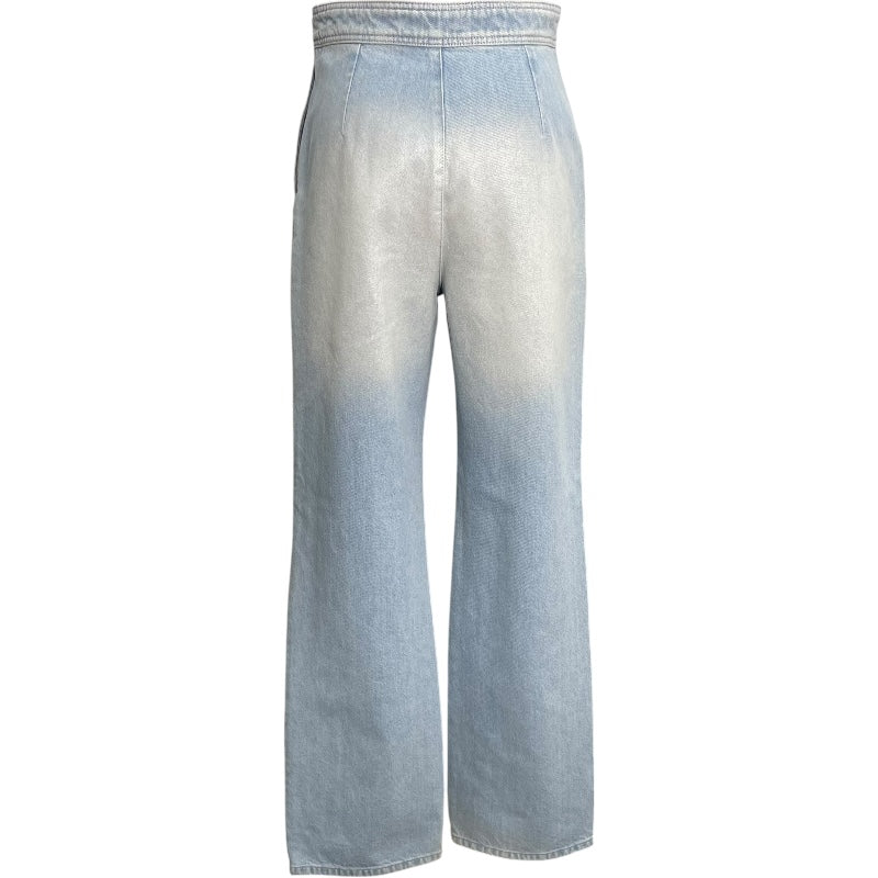 シャネル CHANEL ココマークボタンウォッシュドデニムパンツ P76228 ブルー コットン レディース デニムパンツ