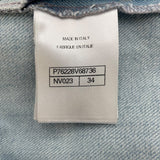 シャネル CHANEL ココマークボタンウォッシュドデニムパンツ P76228 ブルー コットン レディース デニムパンツ