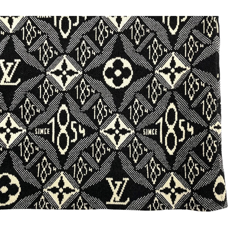 ルイ・ヴィトン LOUIS VUITTON モノグラムジャガードニットスカート FKKZ99 ブラック ウール レディース スカート