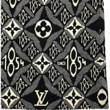 ルイ・ヴィトン LOUIS VUITTON モノグラムジャガードニットスカート FKKZ99 ブラック ウール レディース スカート