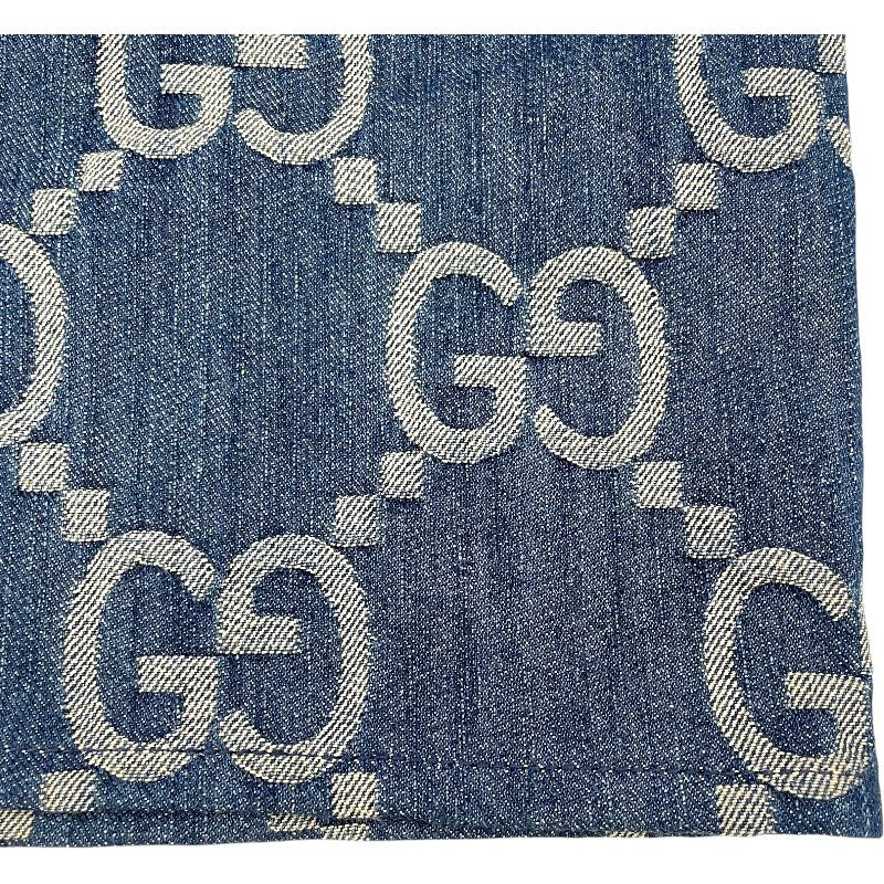 グッチ GUCCI ジャンボGG総柄デニムハーフパンツ 674338 ネイビー コットン メンズ デニムパンツ