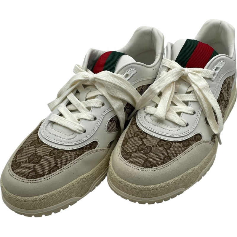 グッチ GUCCI リュエブ GGキャンバススニーカー 787476 ベージュ キャンバス メンズ スニーカー