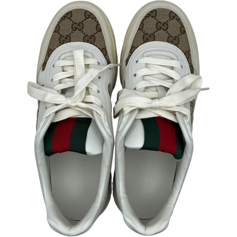グッチ GUCCI リュエブ GGキャンバススニーカー 787476 ベージュ キャンバス メンズ スニーカー