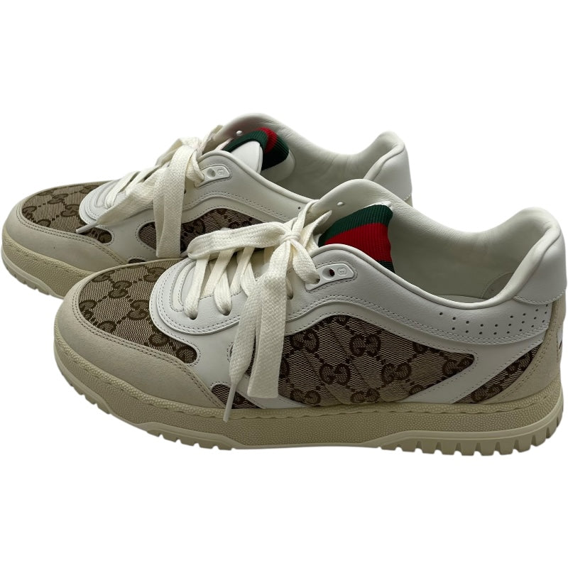 グッチ GUCCI リュエブ GGキャンバススニーカー 787476 ベージュ キャンバス メンズ スニーカー