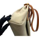 エルメス HERMES エールバッグジップPM B刻 ベージュ GD金具 トワル/ヴァッシュハンター レディース ハンドバッグ