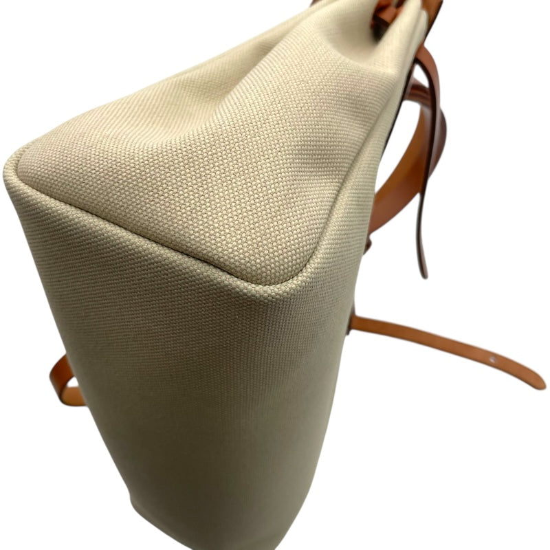 エルメス HERMES エールバッグジップPM B刻 ベージュ GD金具 トワル/ヴァッシュハンター レディース ハンドバッグ