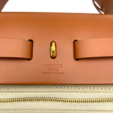 エルメス HERMES エールバッグジップPM B刻 ベージュ GD金具 トワル/ヴァッシュハンター レディース ハンドバッグ