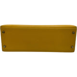 エルメス HERMES ケリー32 外縫い 〇W刻 イエロー GD金具 クシュベル レディース ハンドバッグ