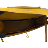 エルメス HERMES ケリー32 外縫い 〇W刻 イエロー GD金具 クシュベル レディース ハンドバッグ