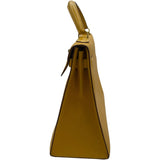 エルメス HERMES ケリー32 外縫い 〇W刻 イエロー GD金具 クシュベル レディース ハンドバッグ