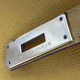 エルメス HERMES ケリー32 外縫い 〇W刻 イエロー GD金具 クシュベル レディース ハンドバッグ