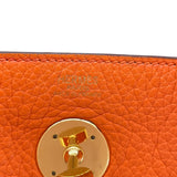 エルメス HERMES リンディ26 □M刻　(2009年製) オレンジ　ゴールド金具 トリヨンクレマンス レディース ショルダーバッグ