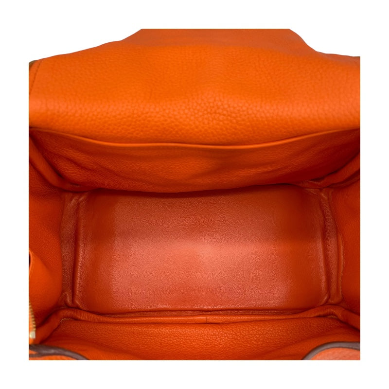 エルメス HERMES リンディ26 □M刻　(2009年製) オレンジ　ゴールド金具 トリヨンクレマンス レディース ショルダーバッグ