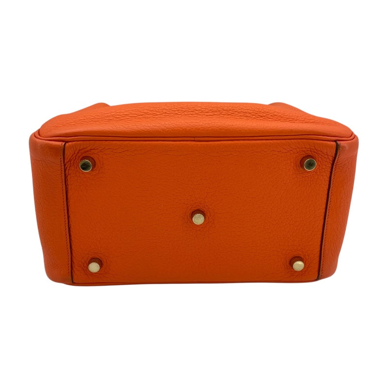 エルメス HERMES リンディ26 □M刻　(2009年製) オレンジ　ゴールド金具 トリヨンクレマンス レディース ショルダーバッグ