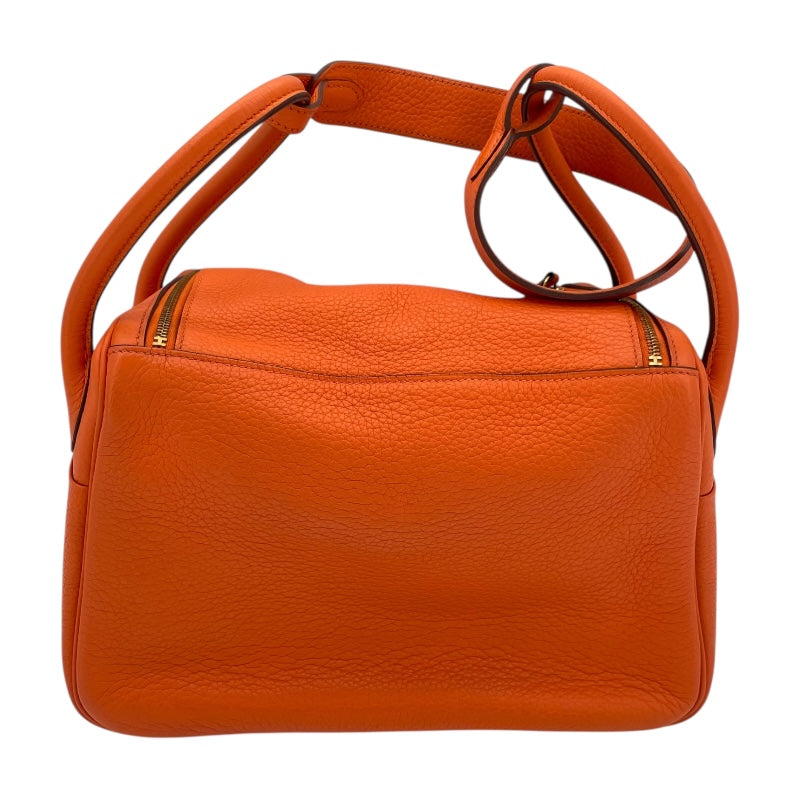 エルメス HERMES リンディ26 □M刻　(2009年製) オレンジ　ゴールド金具 トリヨンクレマンス レディース ショルダーバッグ