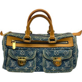 ルイ・ヴィトン LOUIS VUITTON ネオスピーディー M95019 ブルー モノグラムデニム レディース ボストンバッグ
