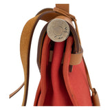 エルメス HERMES エールバッグジップPM X刻 オレンジ・ブラウン SV金具 トワル/ハンター レディース ショルダーバッグ