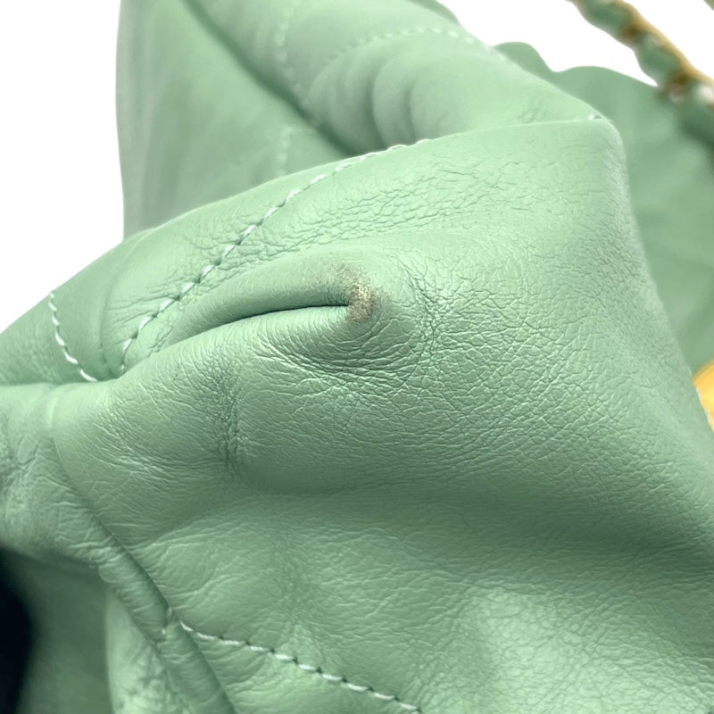 シャネル CHANEL CHANEL22スモール AS3260 グリーン GD シャイニーカーフ レディース ショルダーバッグ