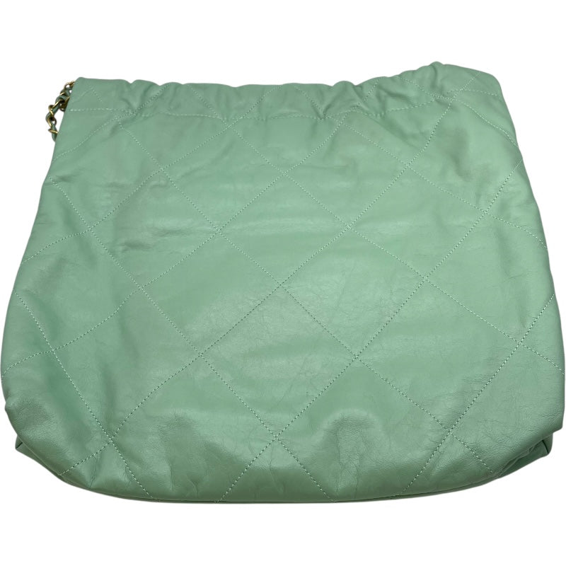 シャネル CHANEL CHANEL22スモール AS3260 グリーン GD シャイニーカーフ レディース ショルダーバッグ