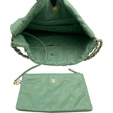 シャネル CHANEL CHANEL22スモール AS3260 グリーン GD シャイニーカーフ レディース ショルダーバッグ