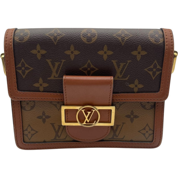 ルイ・ヴィトン LOUIS VUITTON ドーフィーヌMINI M44580 ブラウン モノグラム・リバース レディース ショルダーバッグ