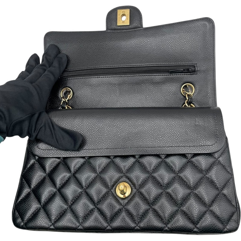 シャネル CHANEL マトラッセ25 A01112 19番台 ブラック GD金具 キャビア レディース ショルダーバッグ