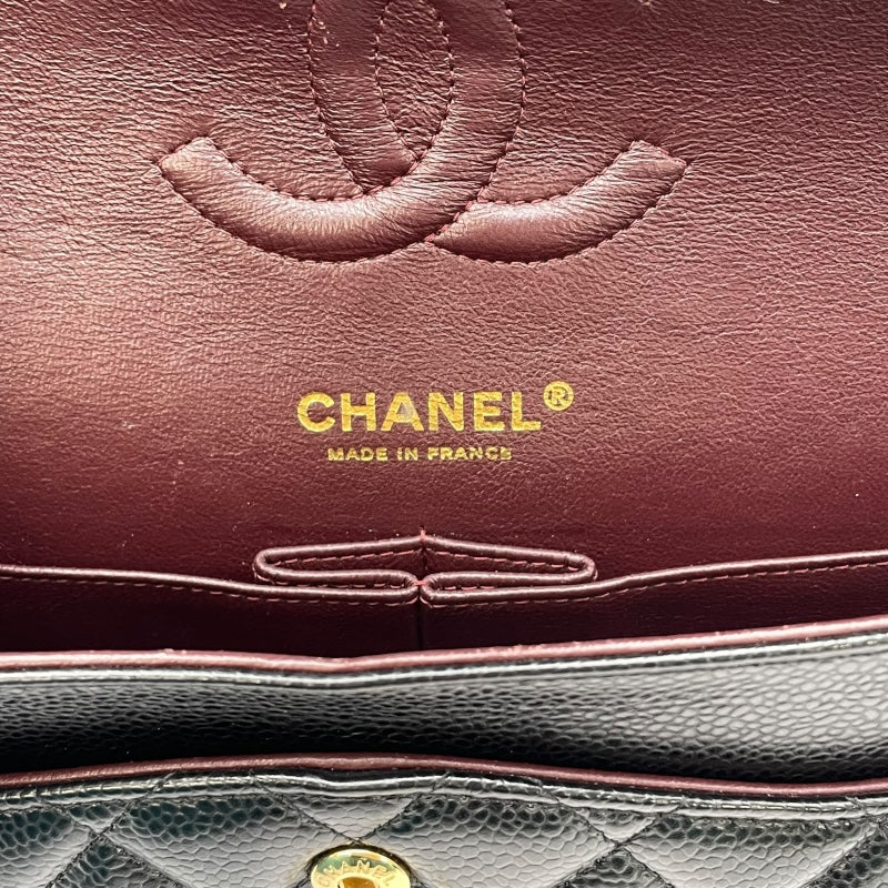 シャネル CHANEL マトラッセ25 A01112 19番台 ブラック GD金具 キャビア レディース ショルダーバッグ