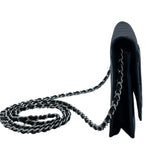 シャネル CHANEL カンボンラインチェーンウォレット A46646 16番台 ブラック　シルバー金具 カーフスキン レディース ウォレットチェーン