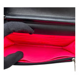 シャネル CHANEL カンボンラインチェーンウォレット A46646 16番台 ブラック　シルバー金具 カーフスキン レディース ウォレットチェーン