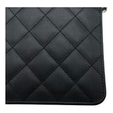 シャネル CHANEL カンボンラインチェーンウォレット A46646 16番台 ブラック　シルバー金具 カーフスキン レディース ウォレットチェーン