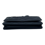 シャネル CHANEL カンボンラインチェーンウォレット A46646 16番台 ブラック　シルバー金具 カーフスキン レディース ウォレットチェーン