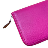 エルメス HERMES アザップロング シルクイン C刻印 (2018年製) ローズパープル/SV金具 エプソン レディース 長財布